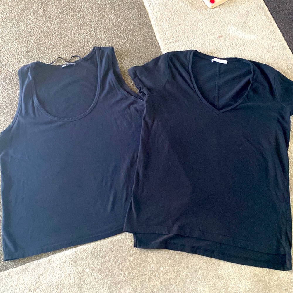 Zara basic T-shirt bundle M - Picture 1 of 6
